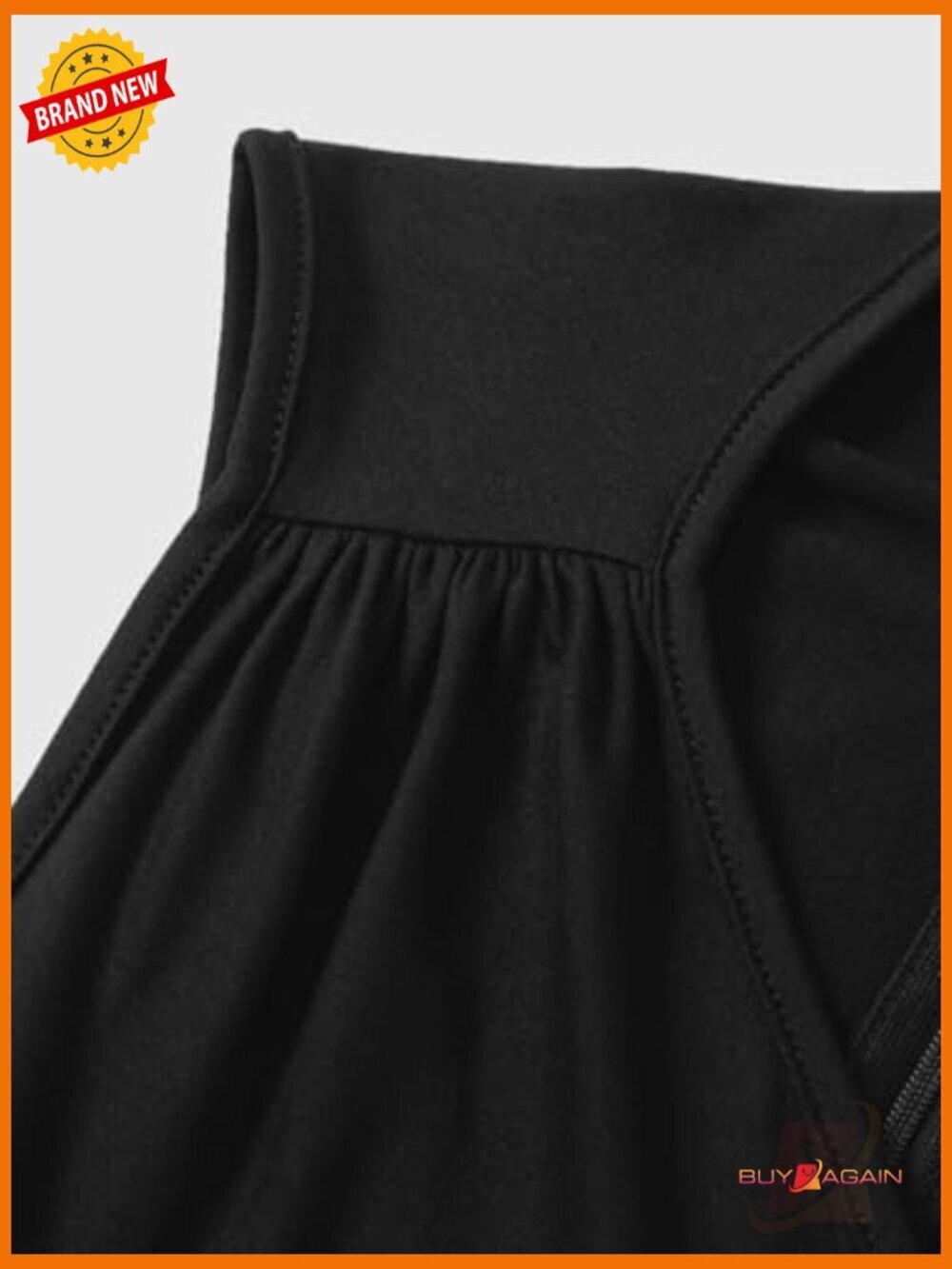 Sleeveless Ruched Jumpsuit with Belt Wide Leg Office Romper - Picture 3 of 6